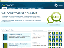 Tablet Screenshot of comment.iriss.org.uk
