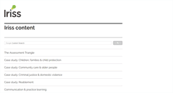 Desktop Screenshot of content.iriss.org.uk